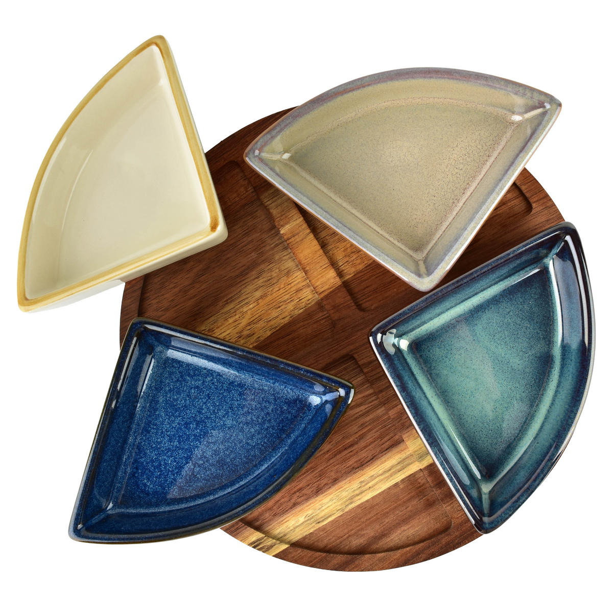 SERVIERSCHALEN Modern Kitchen Blau 21.5/21.5/4.5 cm Porzellan - Blau, Keramik (21.5/4.5/21.5cm) - Mondex