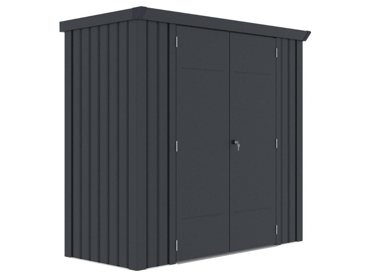 GERÄTESCHRANK Paul XL 197/94/181 cm Stahl verzinkt pulverbeschichtet abschließbar - Grau, Kunststoff (76/25/198cm) - Plats Outdoor solution