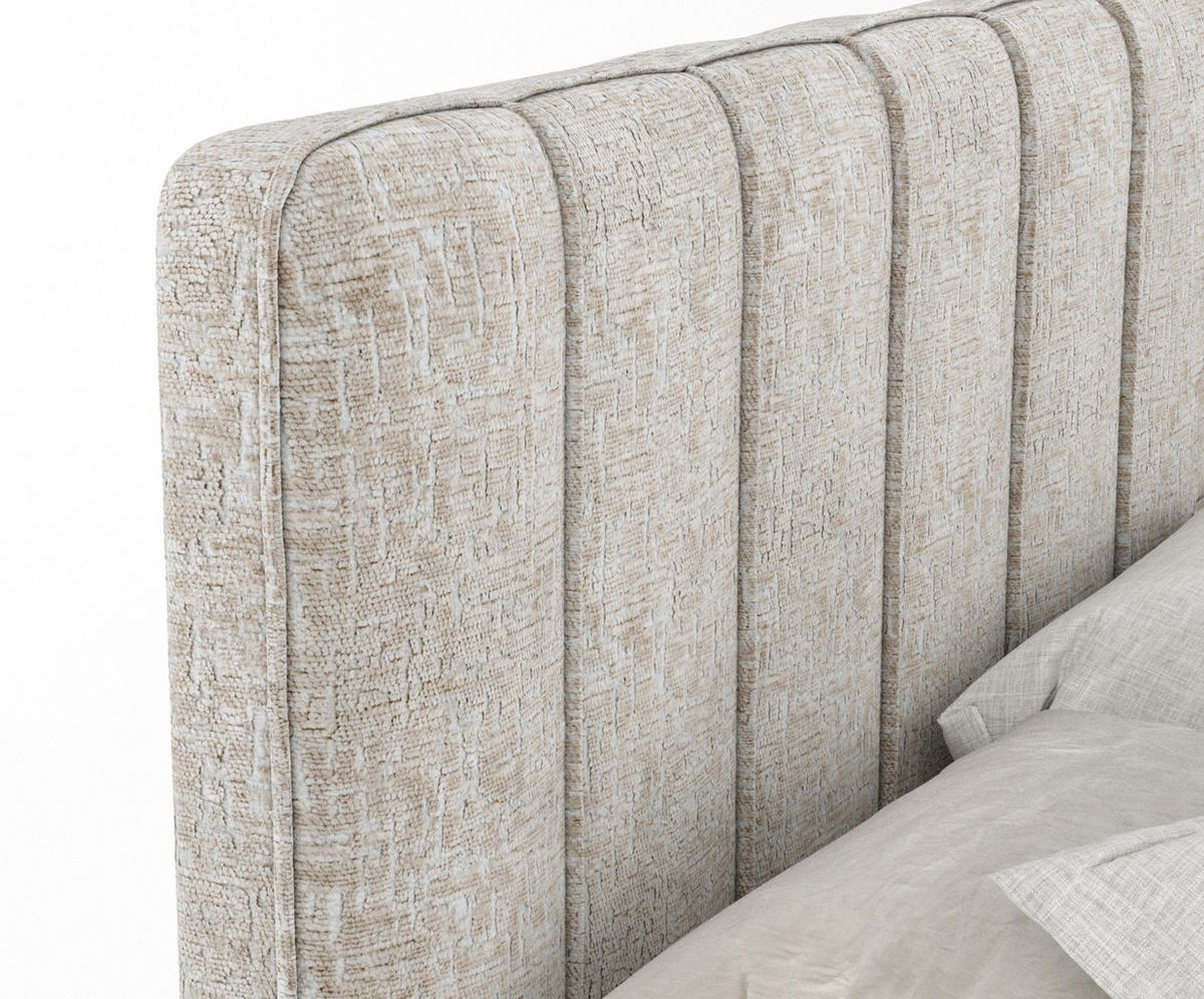 BOXSPRINGBETT Novara Beige 140/200 cm - Beige/Schwarz, Holz/Holzwerkstoff (140/200cm) - Maison de Reve