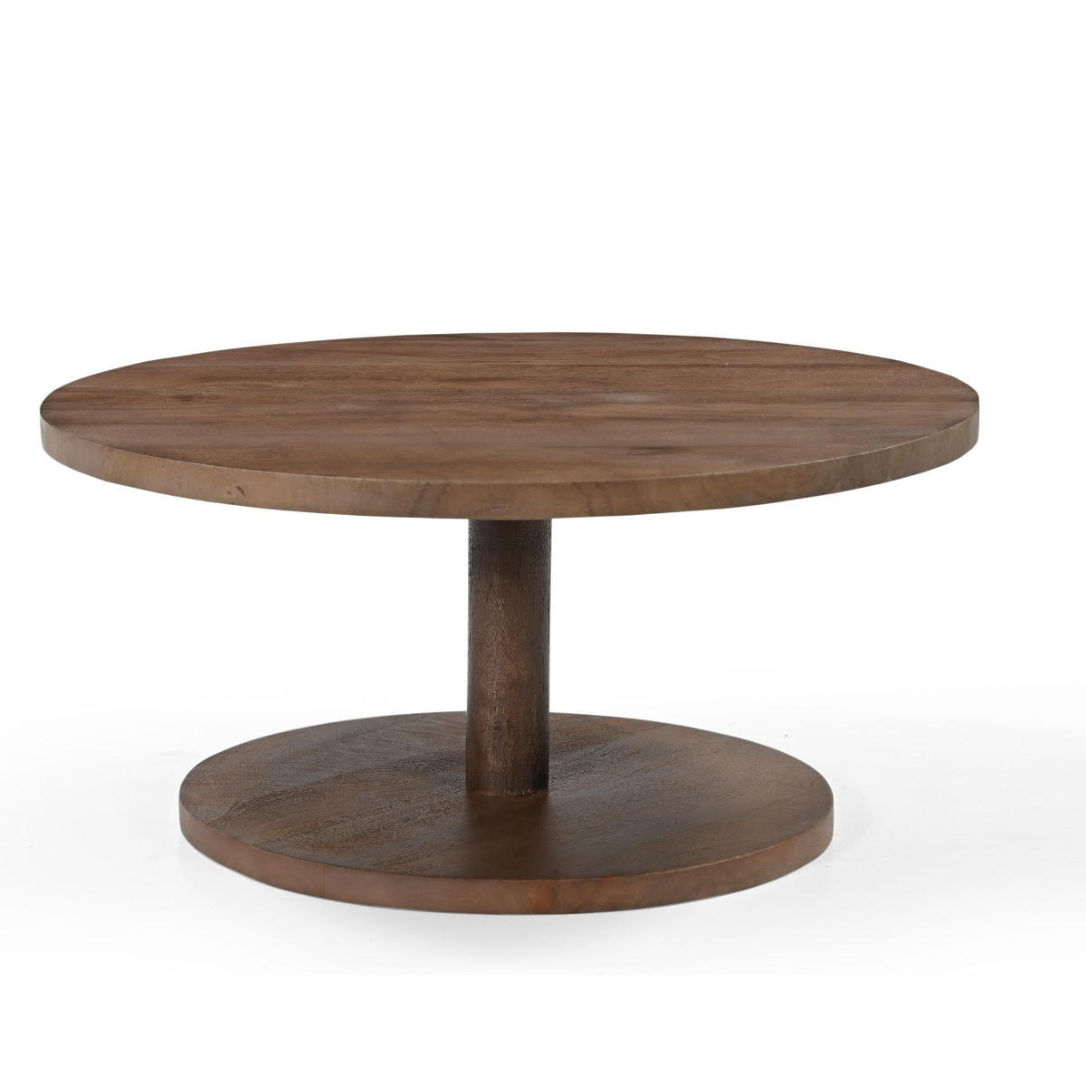 BEISTELLTISCH rund 3er Set aus Mangoholz 70/50/42cm, dunkelbraun - Dunkelbraun, Holz (70/70/38cm) - Giga Meubel