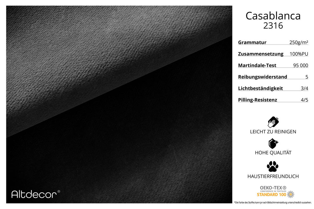 POLSTERBETT mit Bettkasten und Lattenrost, Boxbett ohne Matratze - NOMA 120x200 Schwarz - Schwarz, Holzwerkstoff/Textil (120/200cm) - ALTDECOR