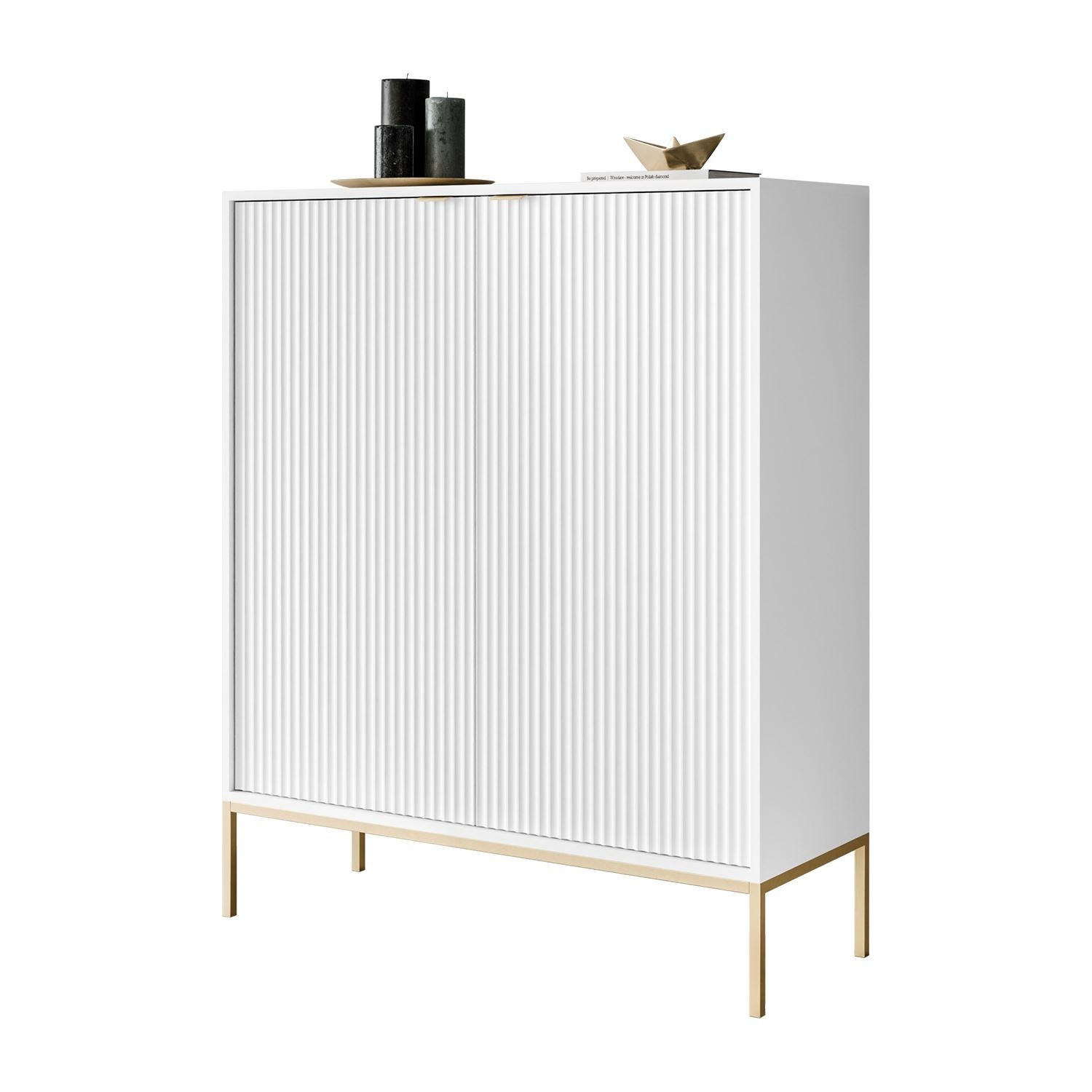 Lookway Highboard Weiß 104x125x39 cm