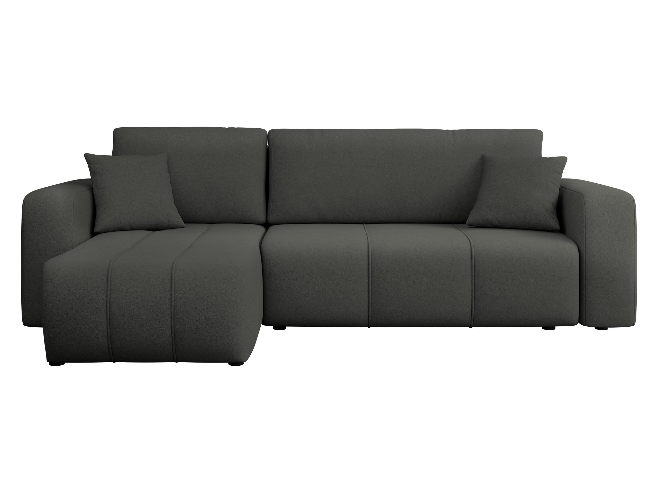 ECKSOFA Furyn - Anthrazit/Schwarz, Holz/Kunststoff (244/145cm) - MIRJAN24
