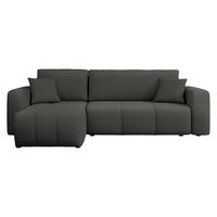 ECKSOFA Furyn - Anthrazit/Schwarz, Holz/Kunststoff (244/145cm) - MIRJAN24