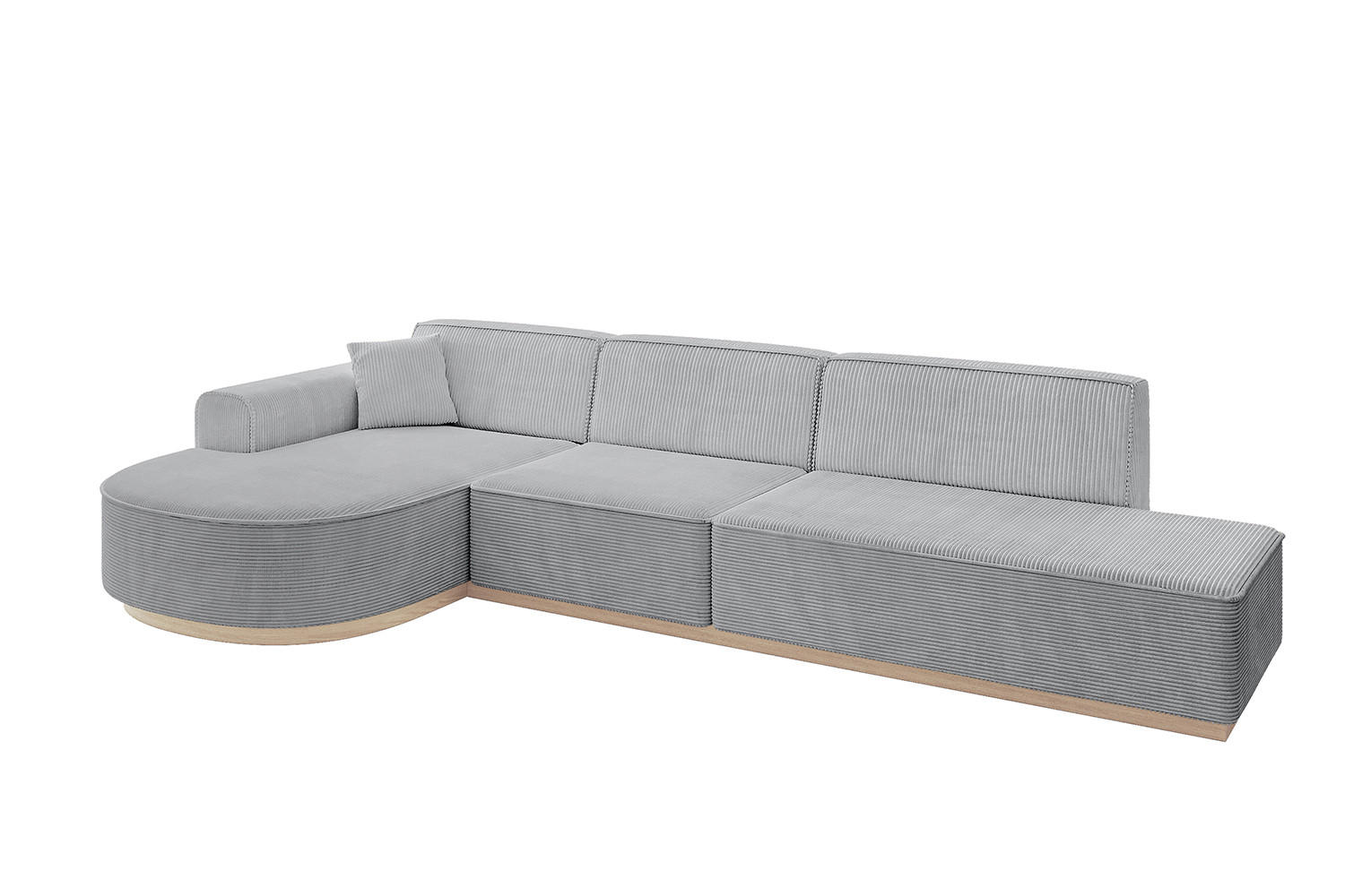 ECKSOFA Ottomane Links ARRIO-L2 - 328x171x83 cm Grau - Grau, Holzwerkstoff/Textil (328/171cm) - ALTDECOR