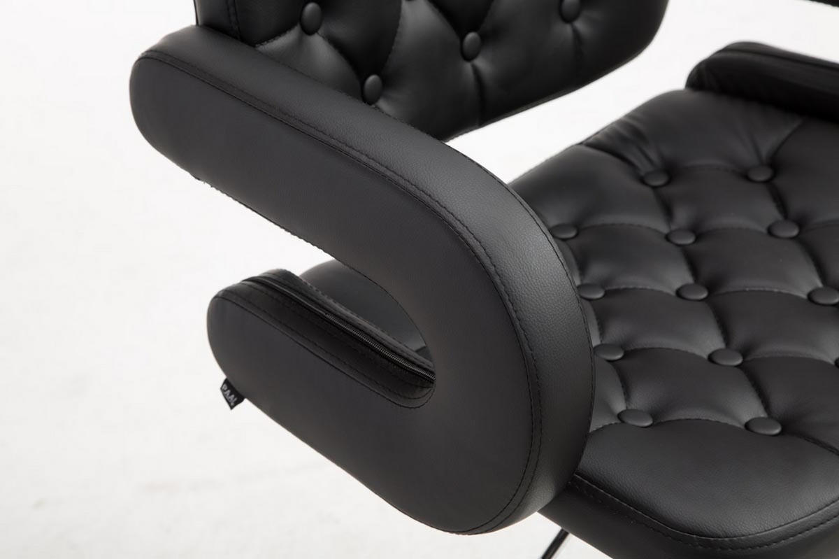 BARHOCKER Dubai, Gestell Metall in Chromoptik, Kunstleder schwarz, - Chromfarben/Schwarz, Kunststoff/Textil (52/100/55cm) - TPFLiving
