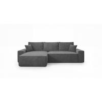 ECKSOFA California mit Schlaffunktion Hellgrau Links - Grau, Textil (280/185cm) - Cornero