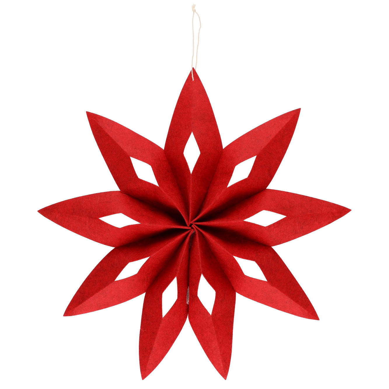 WEIHNACHTSSTERN Filz rot Ø 50 cm - Rot, Textil (50/5/50cm)