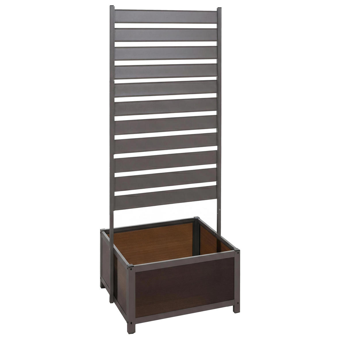 BEET MIT RANKGITTER Grau - Grau, Metall (60/158/75cm) - MCW