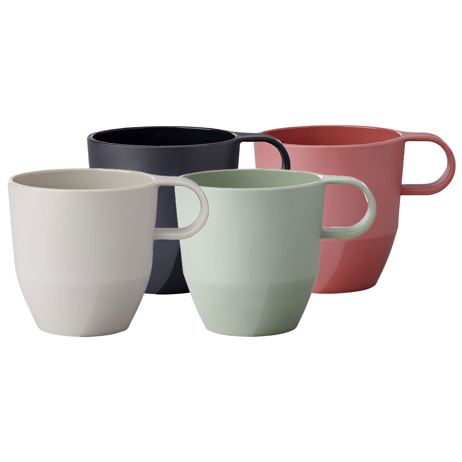 HENKELBECHER Silueta Bunt 300 ml 4er Set - Multicolor, Kunststoff (0.3L) - Mepal