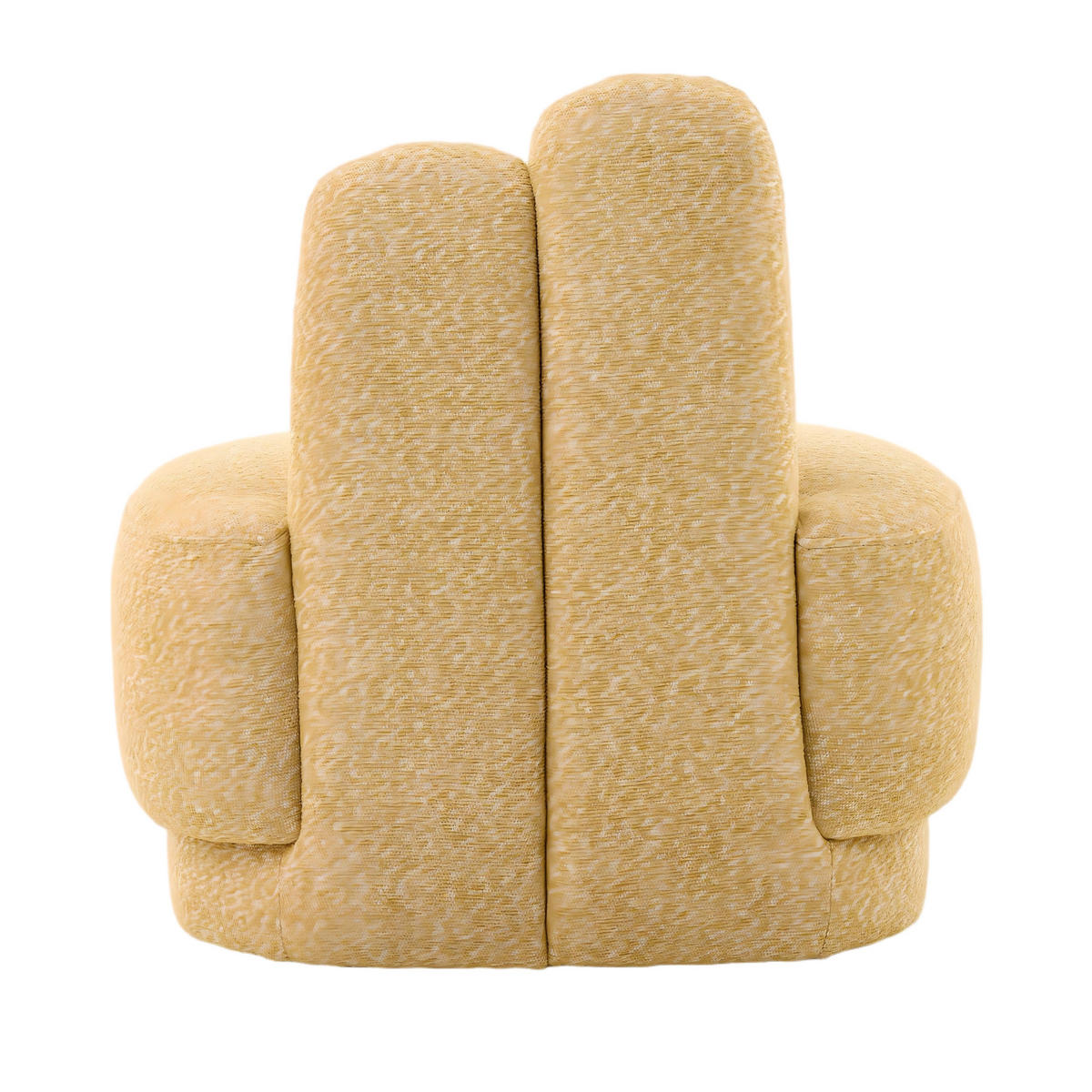 OTTOMAN Bunny-ear tyg stoppad med kaninöron - Gul, Textil (54/54/41.5cm) - Urban Meuble