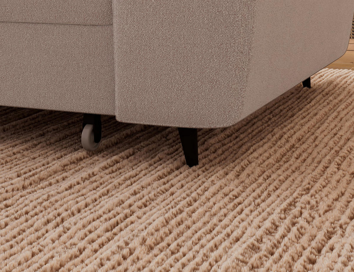 ECKSOFA Vesteria mit Schlaffunktion und Bettkasten – Modernes Design, verstellbare Kopfstützen und hoher Sitzkomfort - Hellbraun, Kunststoff (279/72cm) - Wohnideebilder
