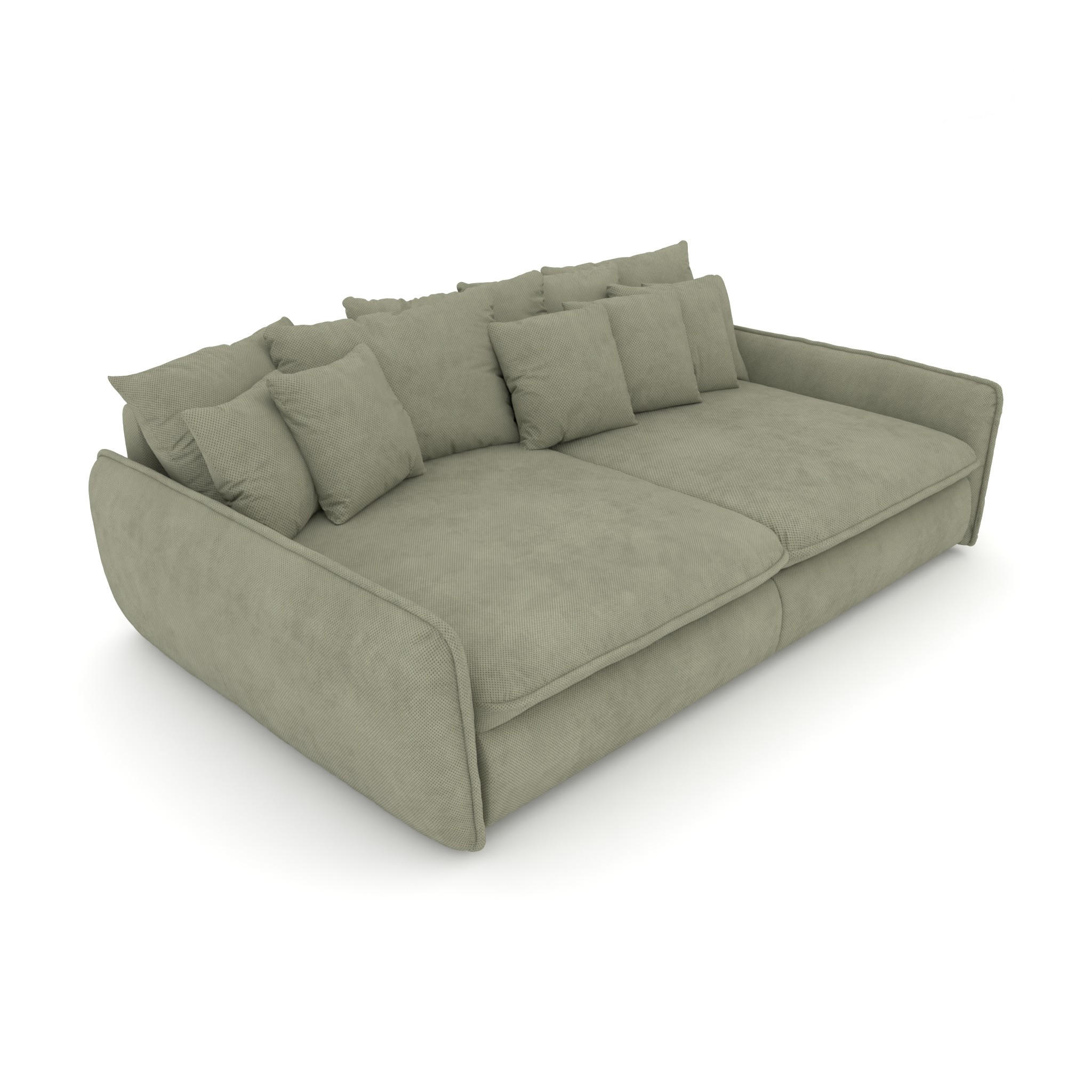 foamnova Bigsofa Salbeigrün 234x61x131 cm
