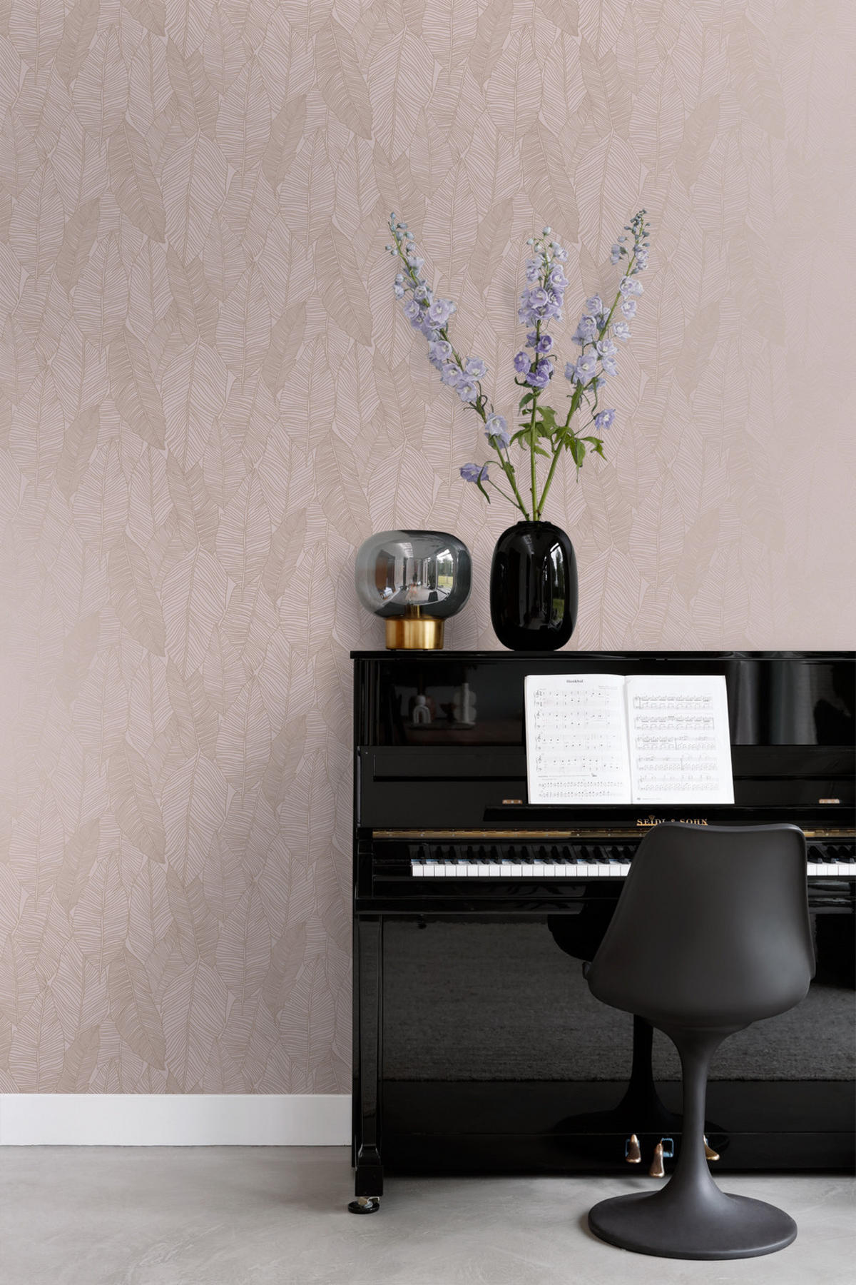 TAPETE Blätter 53 cm x 10.05 m - Pink, Papier (53/1000cm) - Origin Wallcoverings
