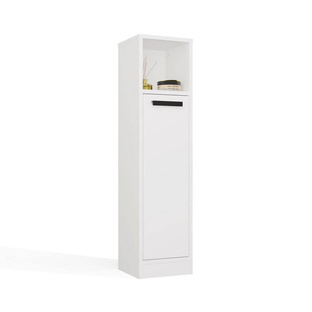 BADEZIMMERSCHRANK Iva - Weiß, Holzwerkstoff (25.5/102/24cm) - kommodly