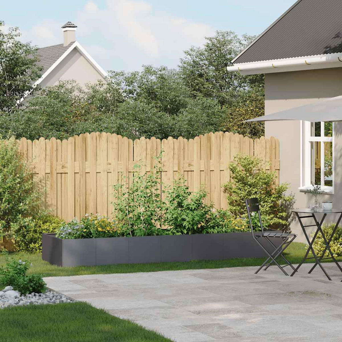 PFLANZGEFÄSS Anthrazit 280/80/40 Cm Stahl - Anthrazit, Metall (280/40/80cm) - vidaXL