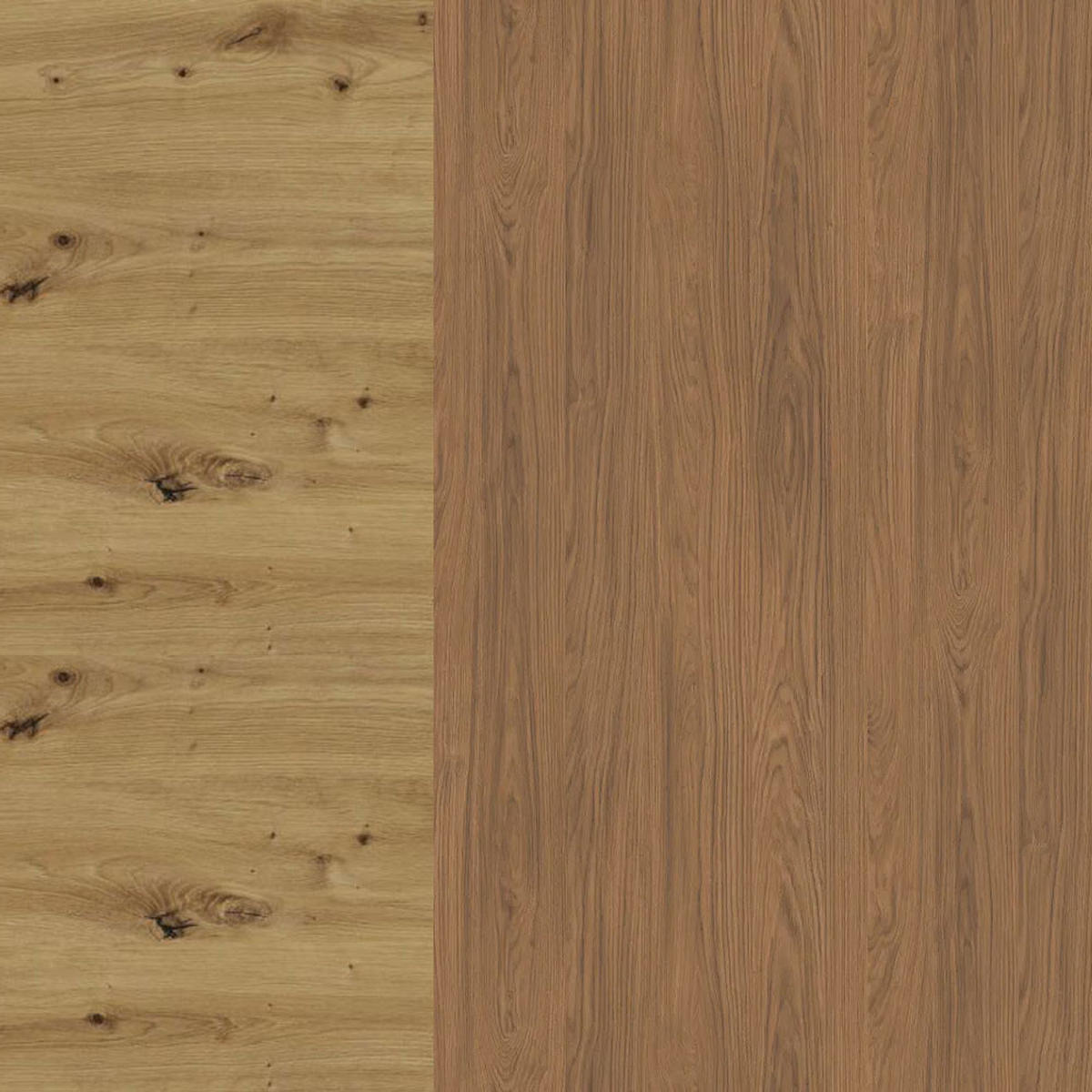 KÜCHENZEILE Casella 15-teilig Eiche Artisan / Casella Eiche Natur braun - Dunkelbraun/Eiche Artisan, Holzwerkstoff/Metall (360/207/270cm) - Feldmann-Wohnen