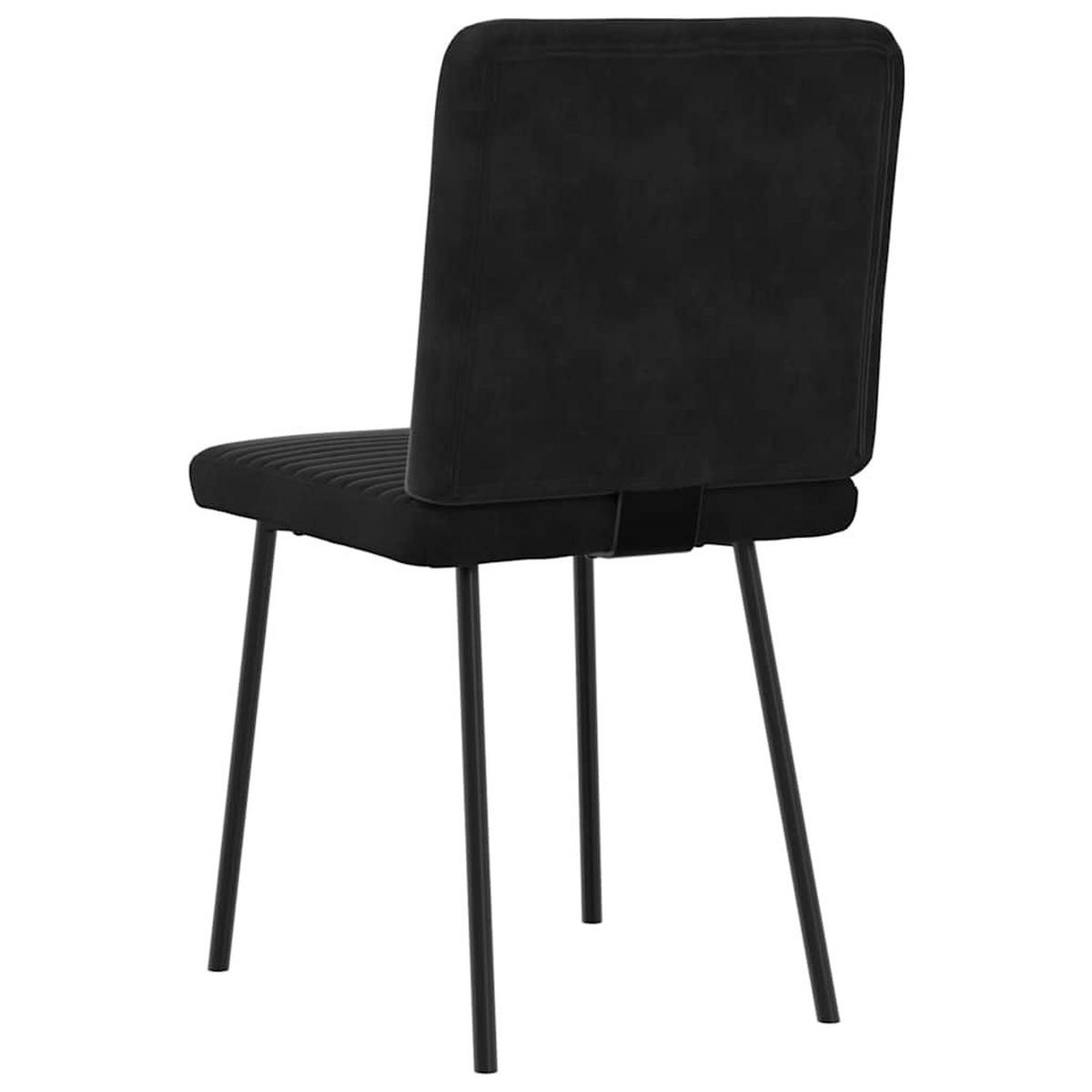 ESSZIMMERSTÜHLE 2 Stk. Schwarz Samt 45*54*83cm - Schwarz, Metall (45/83/54cm) - ZMH