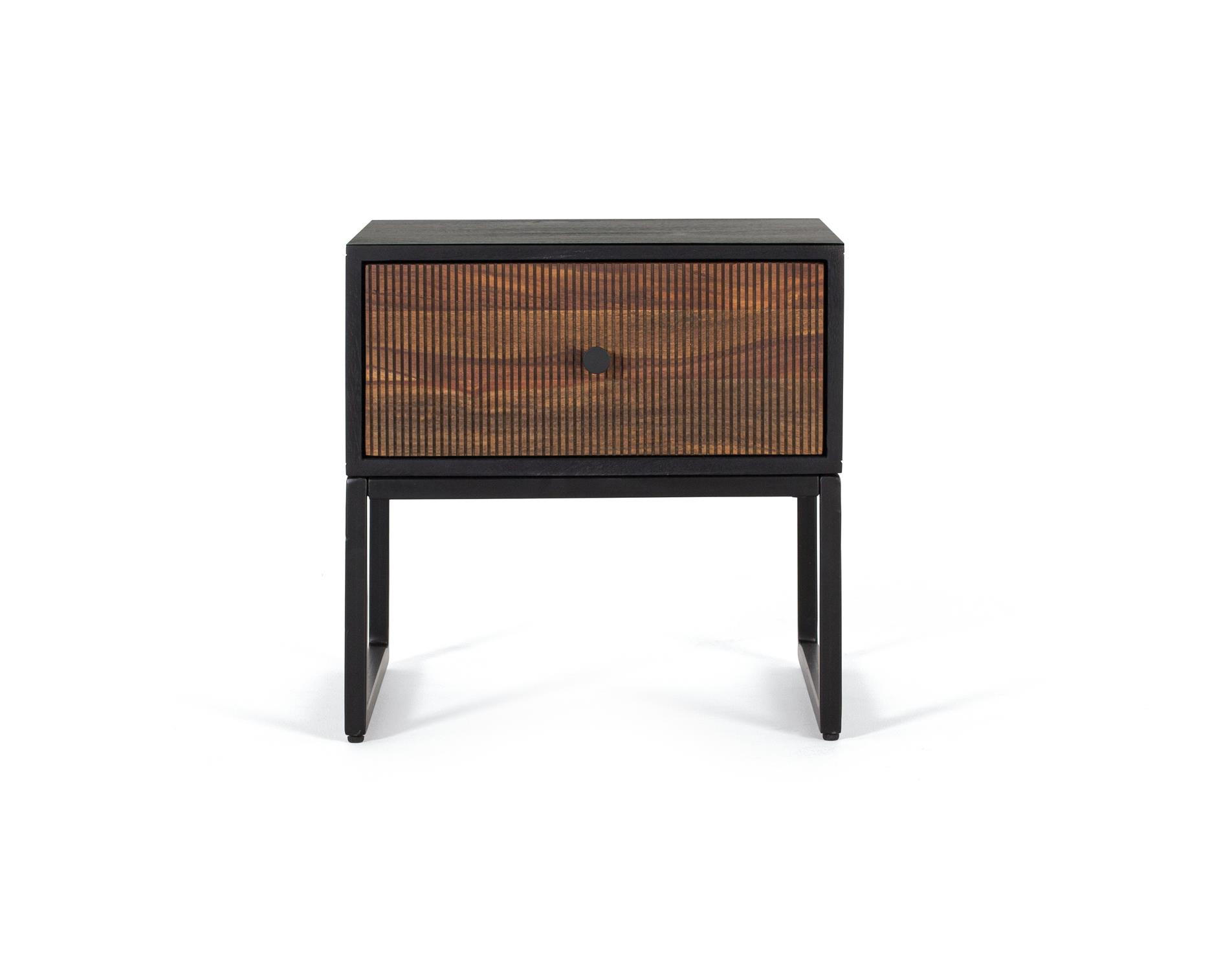 NACHTTISCH aus Palisander - Schwarz, Holz (45/45/45cm) - Giner y Colomer