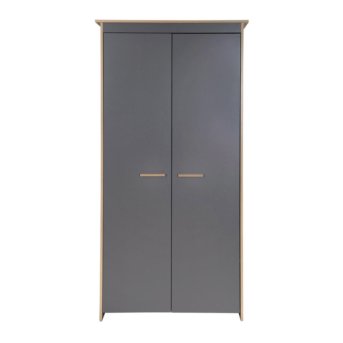 KLEIDERSCHRANK Anna 2-türig - Anthrazit/Sonoma Eiche, Holz/Holzwerkstoff (96/190/50cm) - Roba