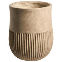 BLUMENKÜBEL Beige Pylaros - Beige, Keramik (47cm) - Beliani