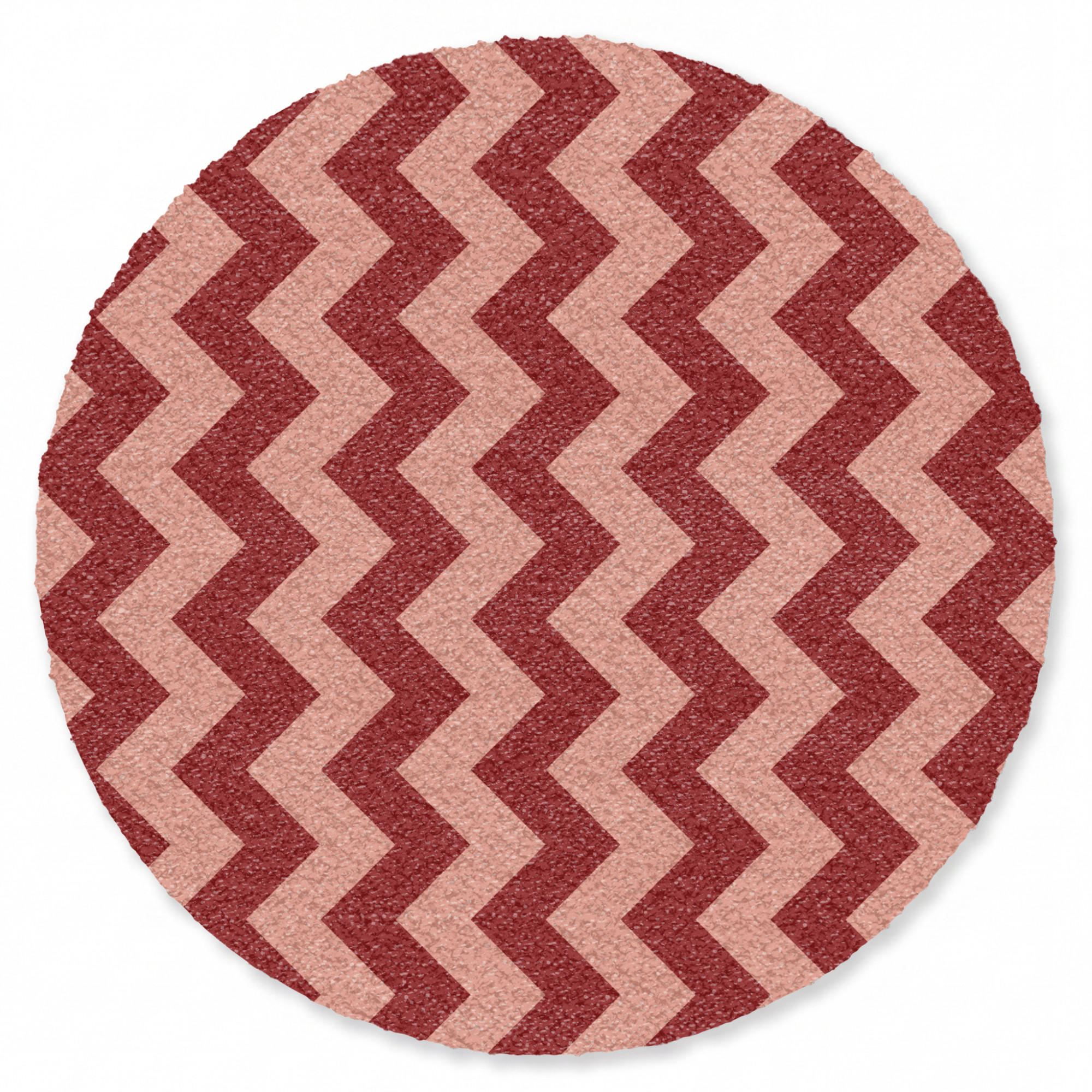 TEPPICH - Zickzack - Streifen - Muster - Rot - 120x120 cm - Rot, Kunststoff/Textil (120/0.4cm) - OnlyWow