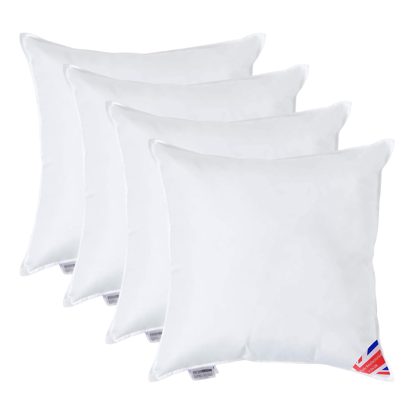 FÜLLKISSEN 4er-Set – 50/50 cm, Super-Mikrofaser - Weiß, Textil (50/50cm) - Homescapes