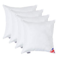 FÜLLKISSEN 4er-Set – 50/50 cm, Super-Mikrofaser - Weiß, Textil (50/50cm) - Homescapes