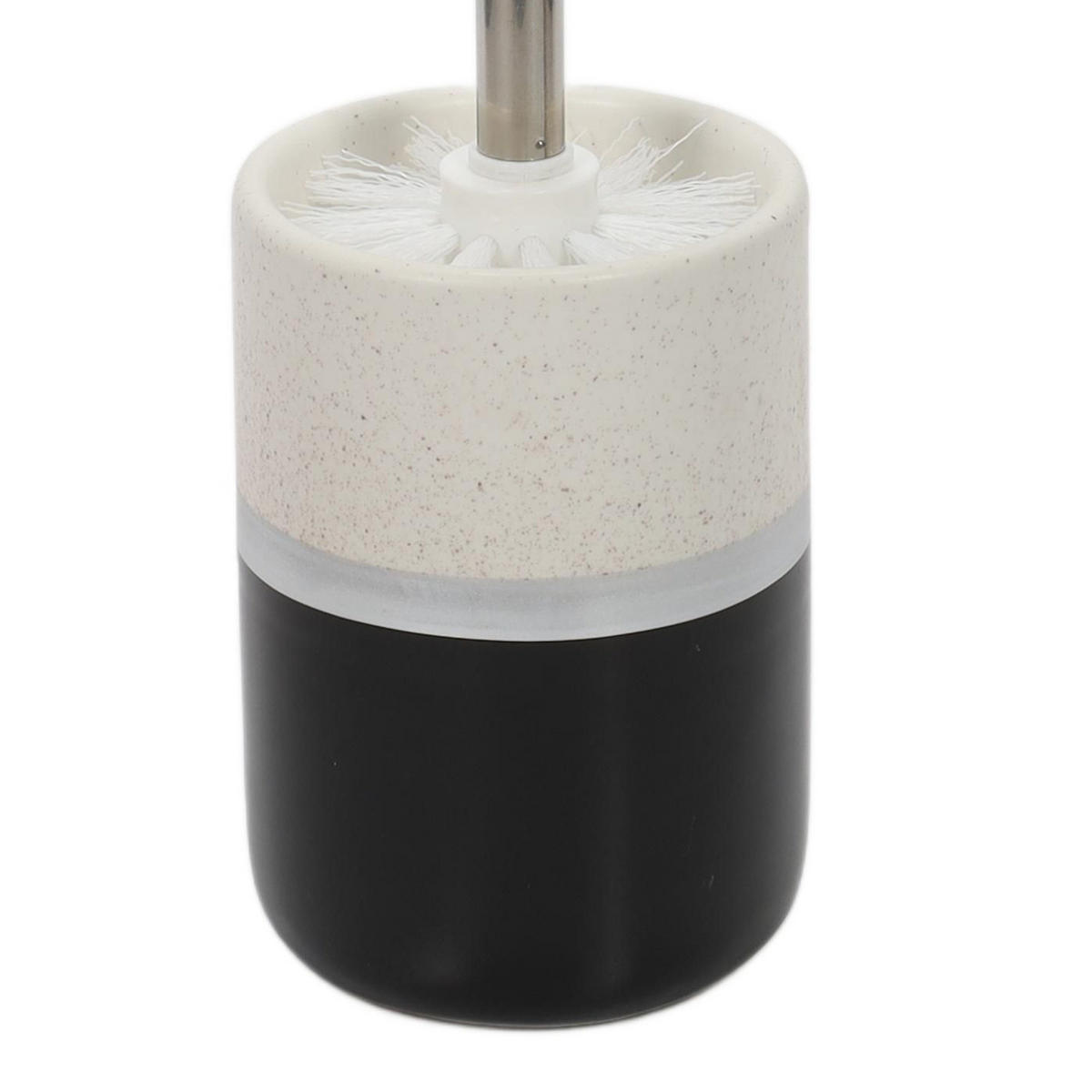 WC-BÜRSTE mit Keramikbehälter 9,5/9,5/38 cm - Schwarz, Keramik (9.5/38/9.5cm) - Douceur d´intérieur