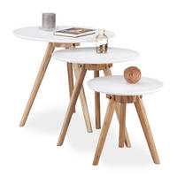 3XBEISTELLTISCH - Multicolor, Holz/Holzwerkstoff (50/50/46cm) - Relaxdays