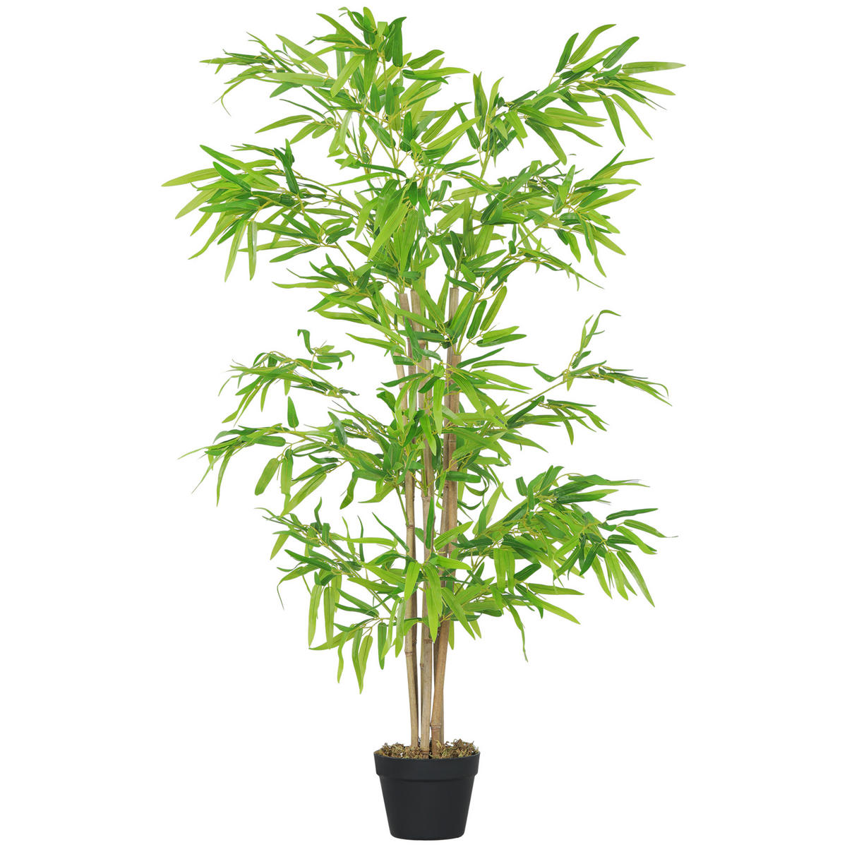 KUNSTBAMBUS DE-08568 mit Topf 150 cm Grün - Grün, Kunststoff (150cm) - ComfortXL