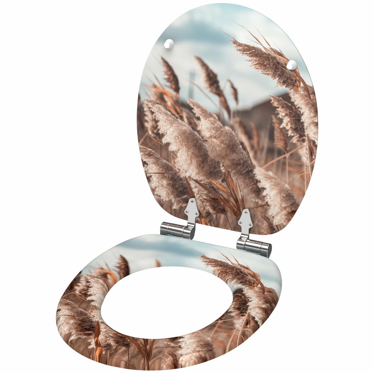 WC Sitz Boho - Beige, Holzwerkstoff (38/6/47cm) - Sanilo