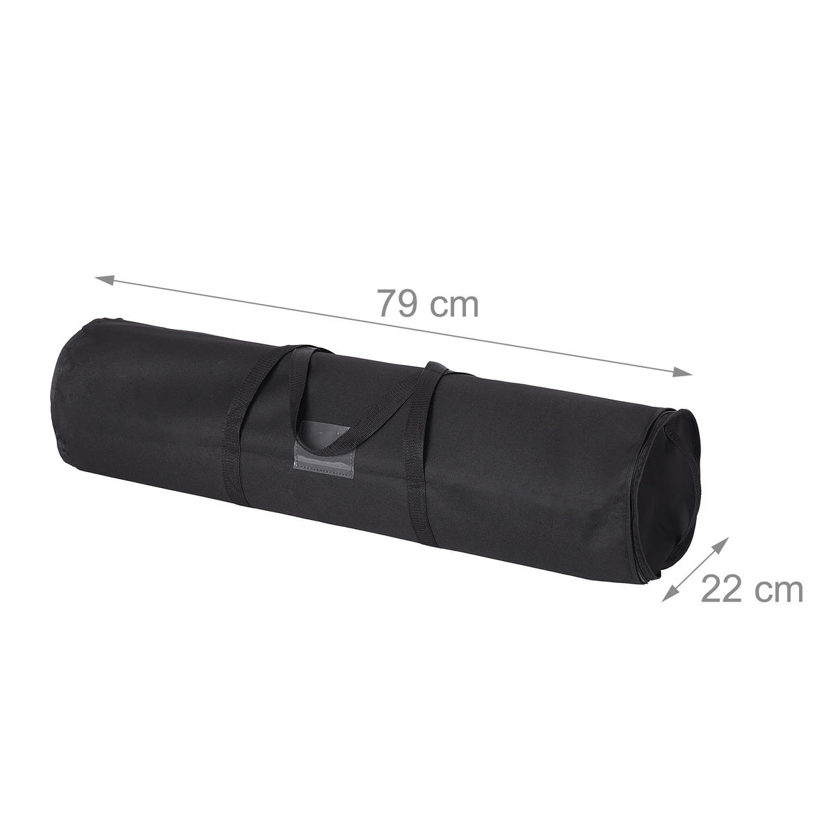 2XGESCHENKPAPIER-AUFBEWAHRUNG - Schwarz, Kunststoff/Textil (22/79/22cm) - Relaxdays