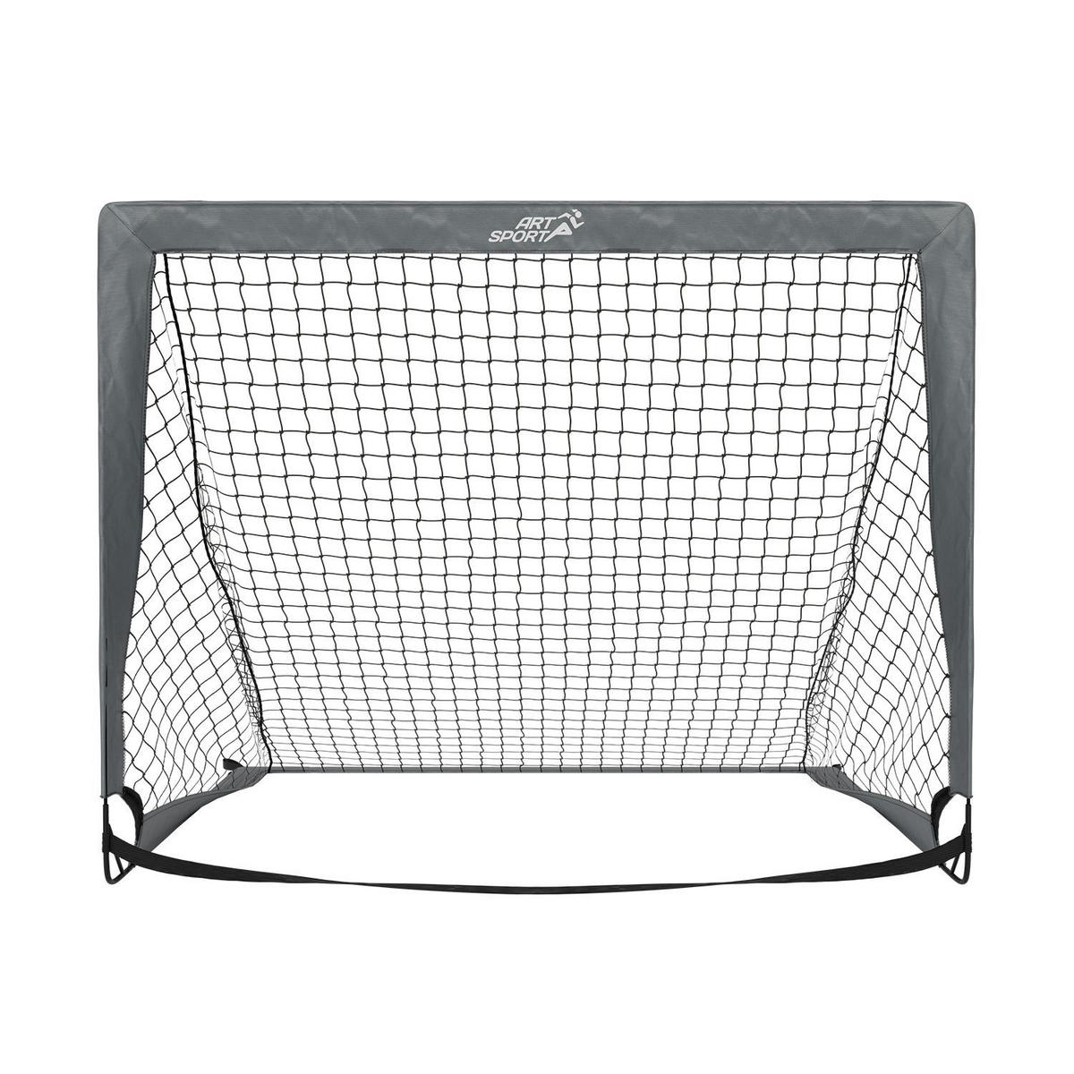 FUSSBALLTOR Goal Master Pop-up inkl Zubehör grau (2er-Set) - Grau, Kunststoff (120/90cm) - Artsport