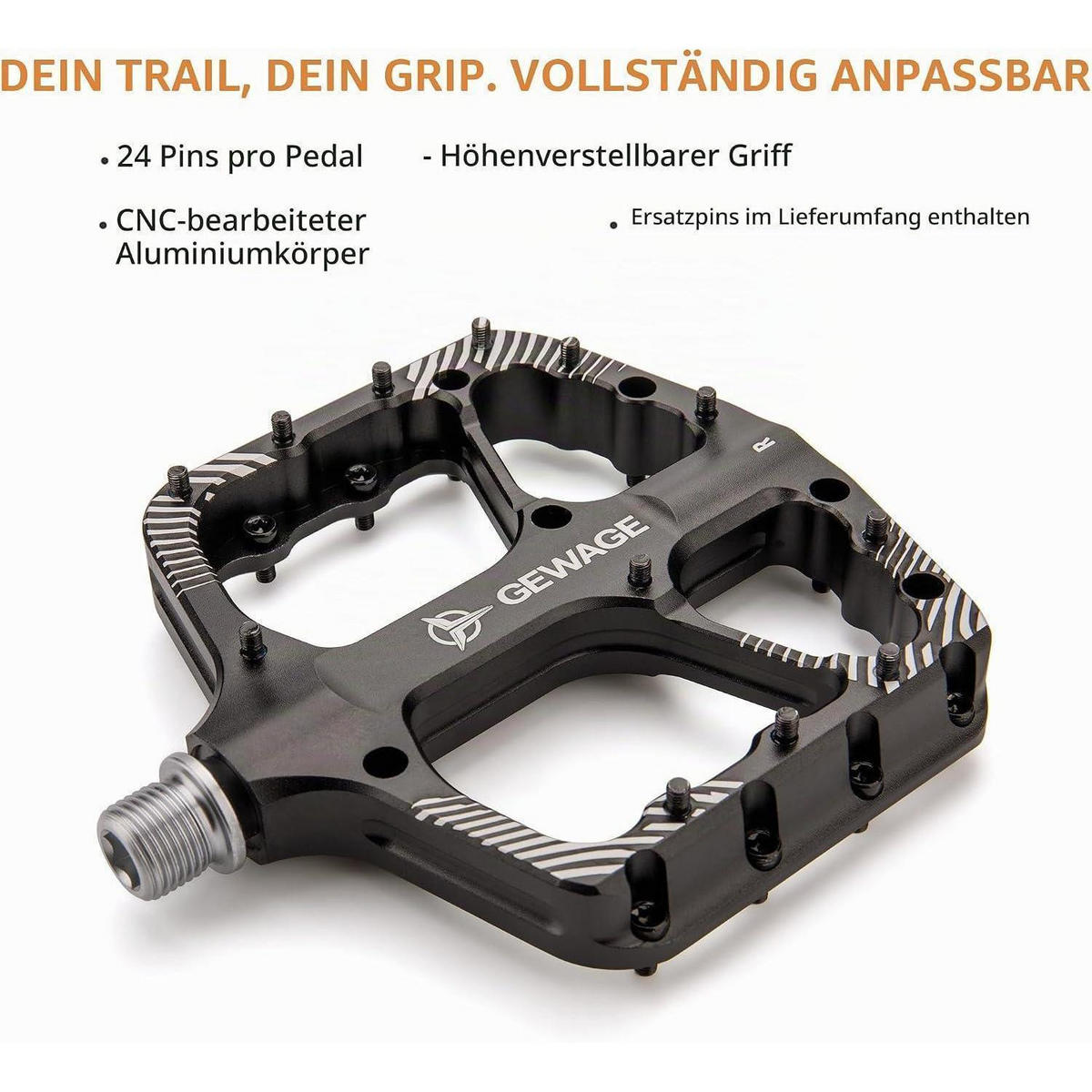 FAHRRADPEDALE Set Aluminium Schwarz - Schwarz, Metall (11/1.5/11.5cm)