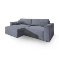 ROHOVÁ SEDAČKA FIANO šedá - šedá, dřevo/textil (245/148cm) - MASSENO