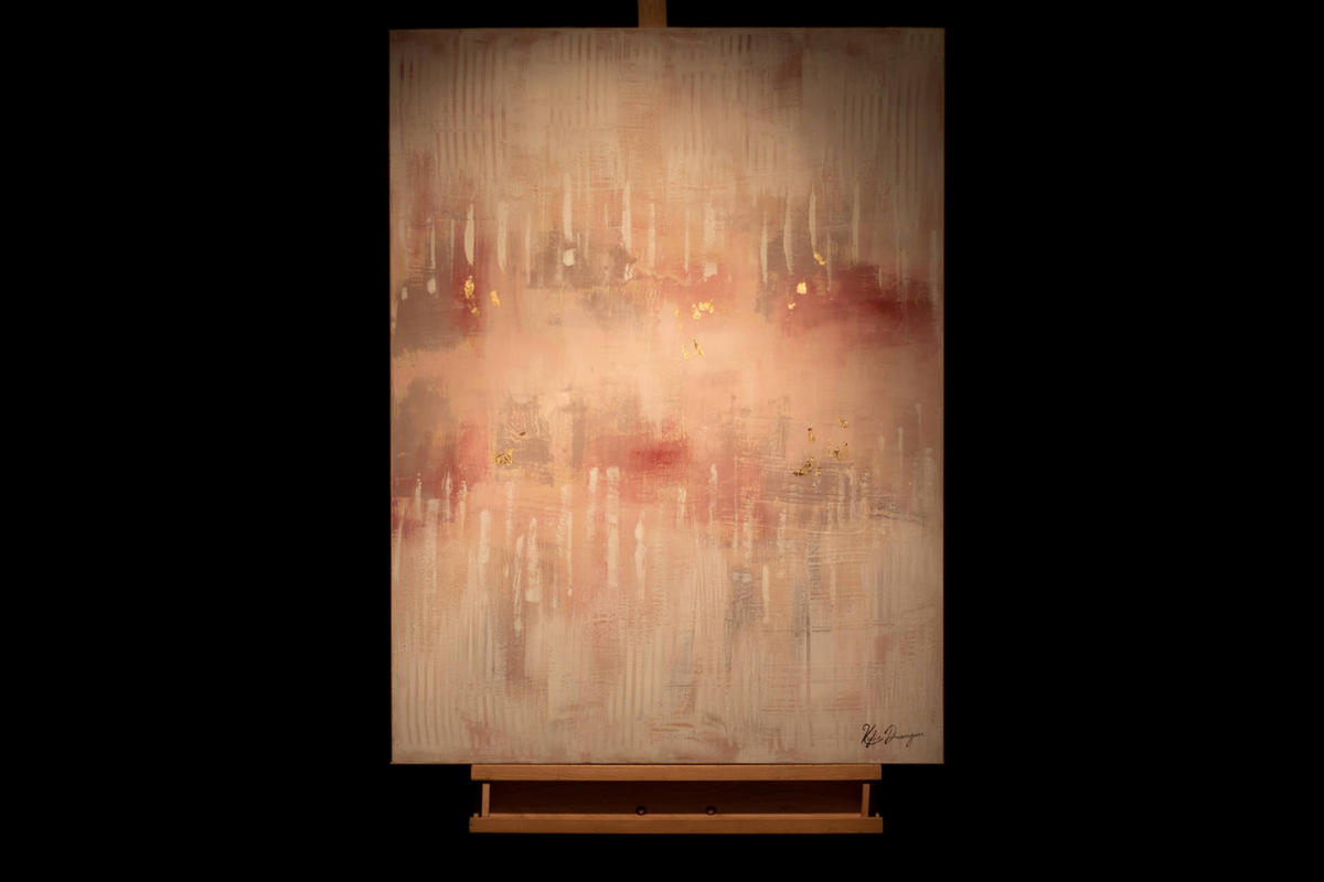 ACRYLBILD HANDGEMALT 75/100 cm - Pink, Holz/Textil (75/100cm) - KUNSTLOFT