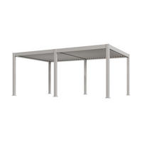 PERGOLA Deluxe Plus Elektrisch Pavillon Terrassenüberdachung Alu LED 4 x 6 m - Beige, Metall (400/255/600cm) - WEIDE