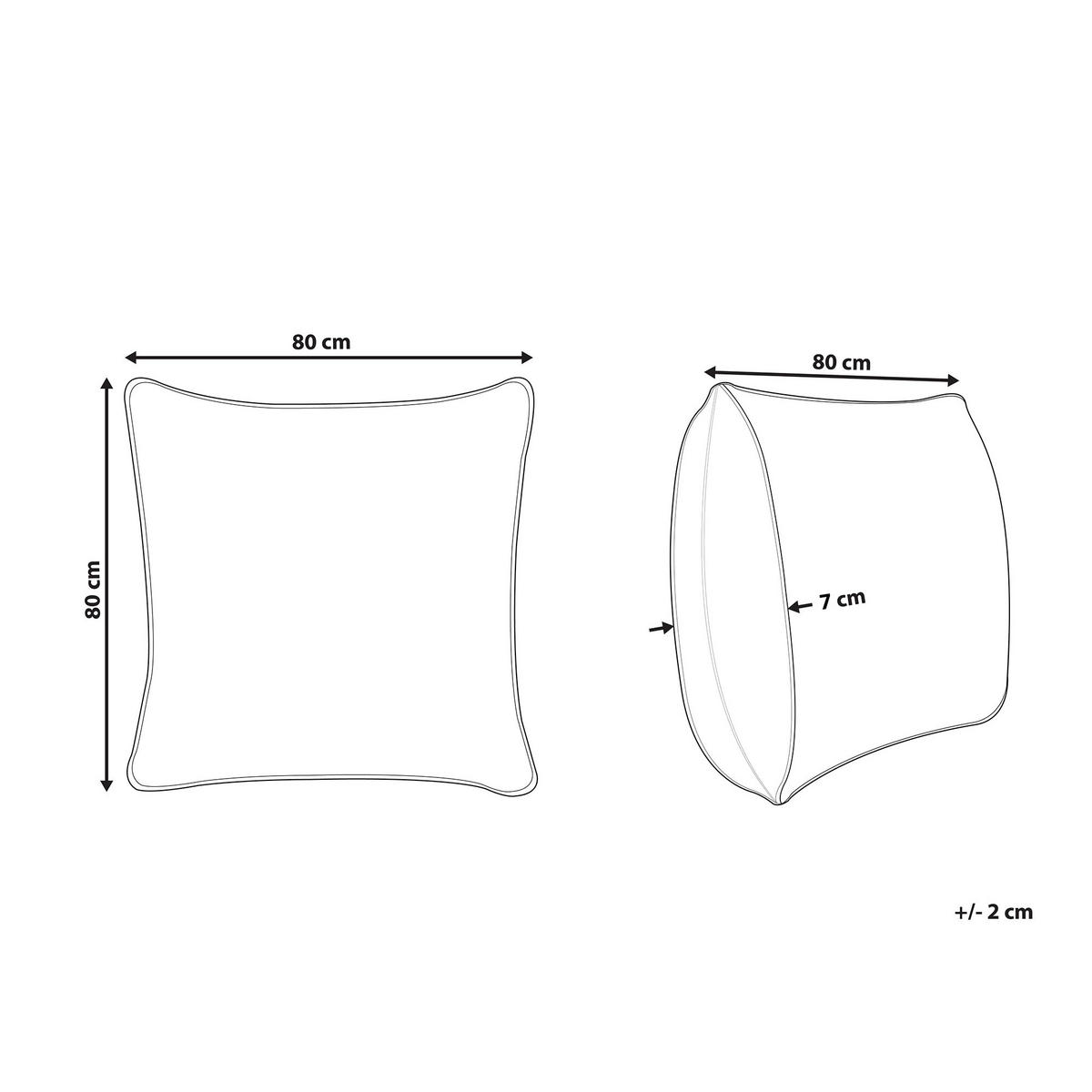 KOPFKISSEN Weiß 80/80 cm Errigal - Weiß, Textil (80/80cm) - Beliani