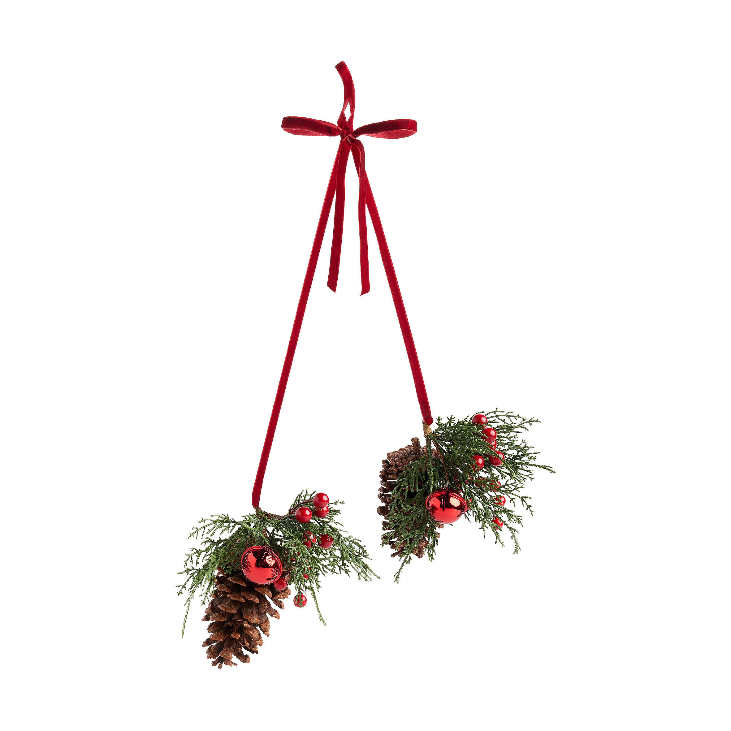 GIRLANDE Royality, Rot, 10 x 26 x 60 cm, Dekorative Weihnachtsdeko - Rot, Kunststoff (60cm) - home&you