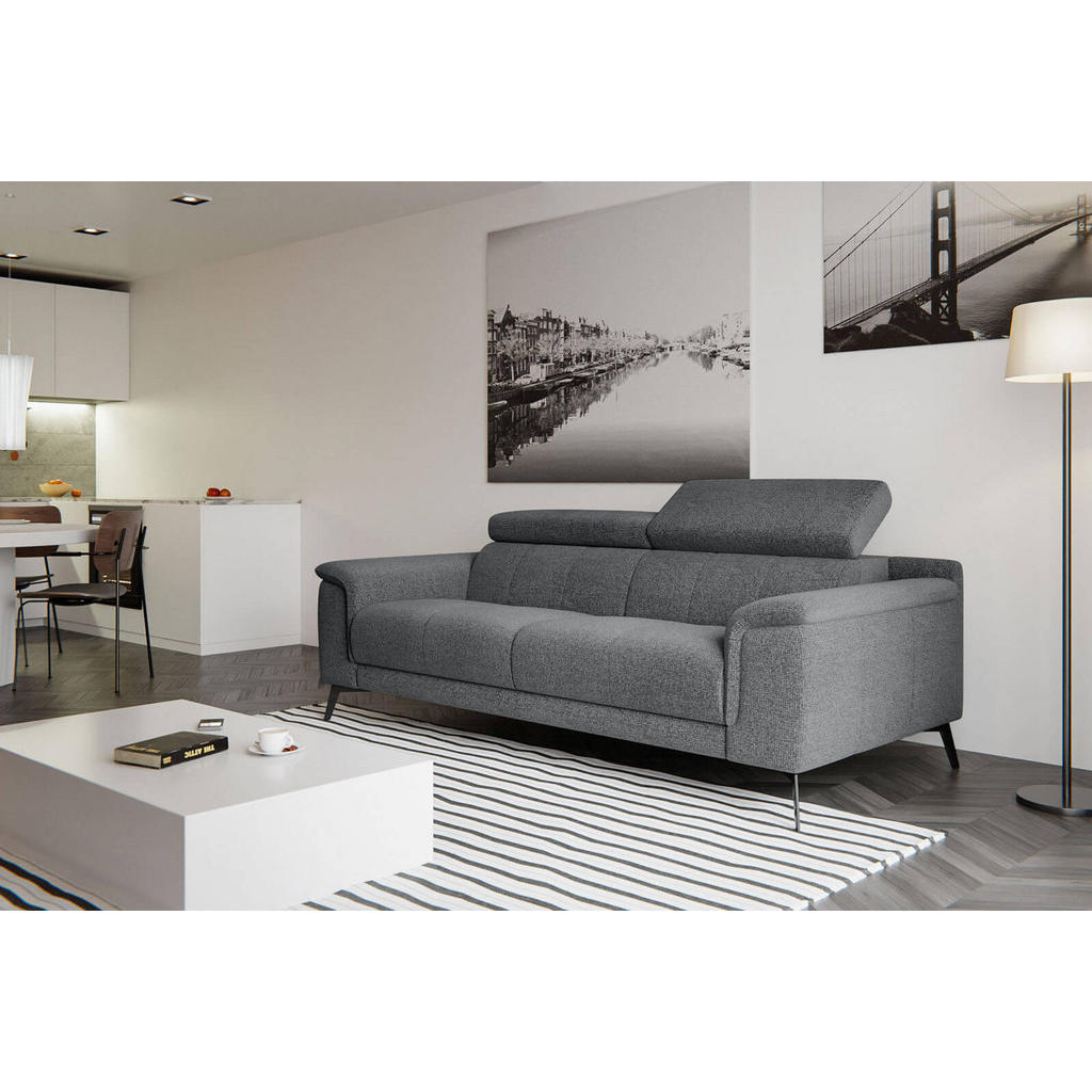 Thumbnail - Courtois Laville Sofa, Grau, Textil, Rechteckig, 212x82x103 cm, Wohnzimmer, Sofas & Couches, Sofas, 3-Sitzer Sofas