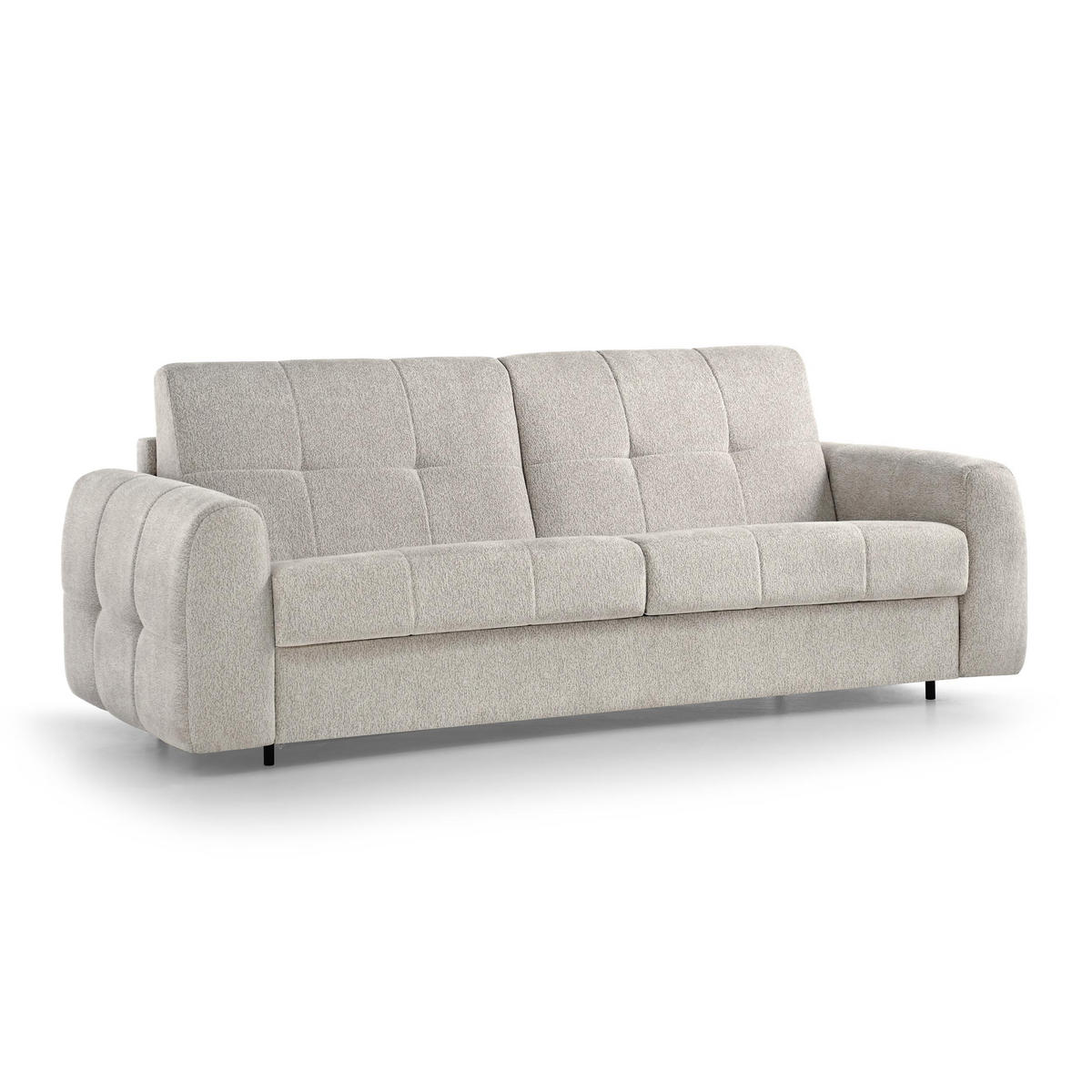 SCHLAFSOFA Pireus mit italienischem Gestell, 140x200, Olivgrün - Schwarz/Olivgrün, Textil (210/90/100cm) - Beautysofa