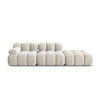 MODULARES-SOFA rechts Bellis aus Samt leichtes beige 4 Sitzplätze - Creme, Textil (94/63/282cm) - Micadoni