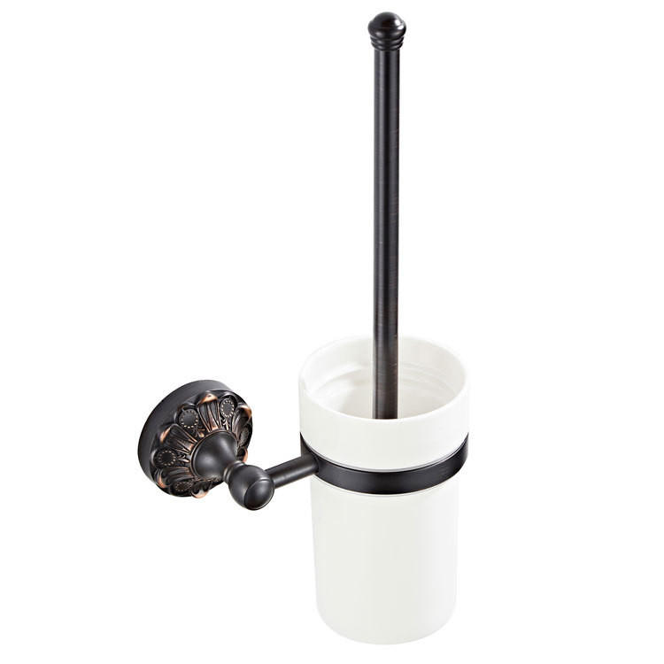 TOILETTENBÜRSTENHALTER – Vintage-Schwarz (16 x 10,5 x 36 cm) - Schwarz, Metall (17/36.5/10.5cm)