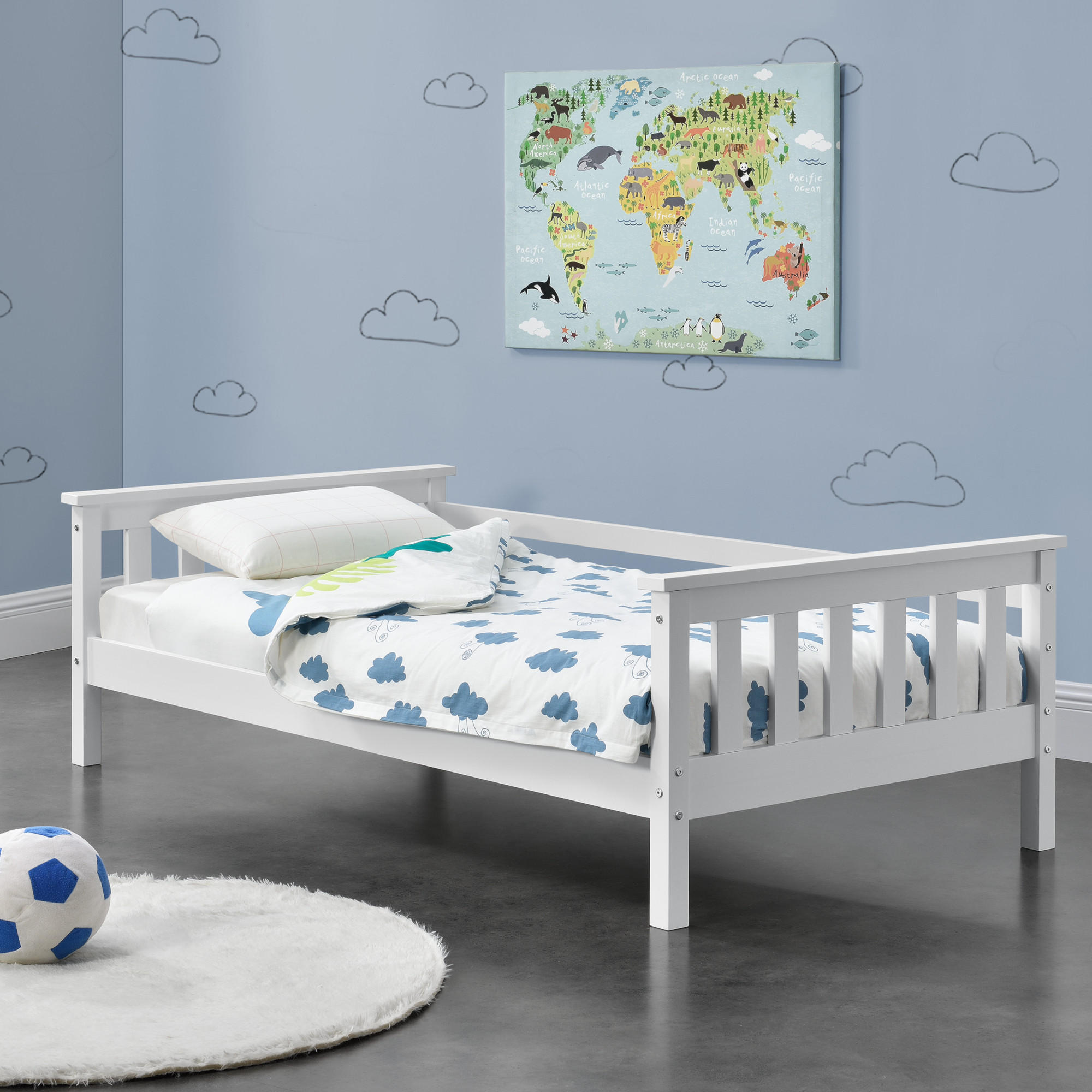 KINDERBETT Nuuk - Weiß, Holz (70/140cm) - [en.casa]