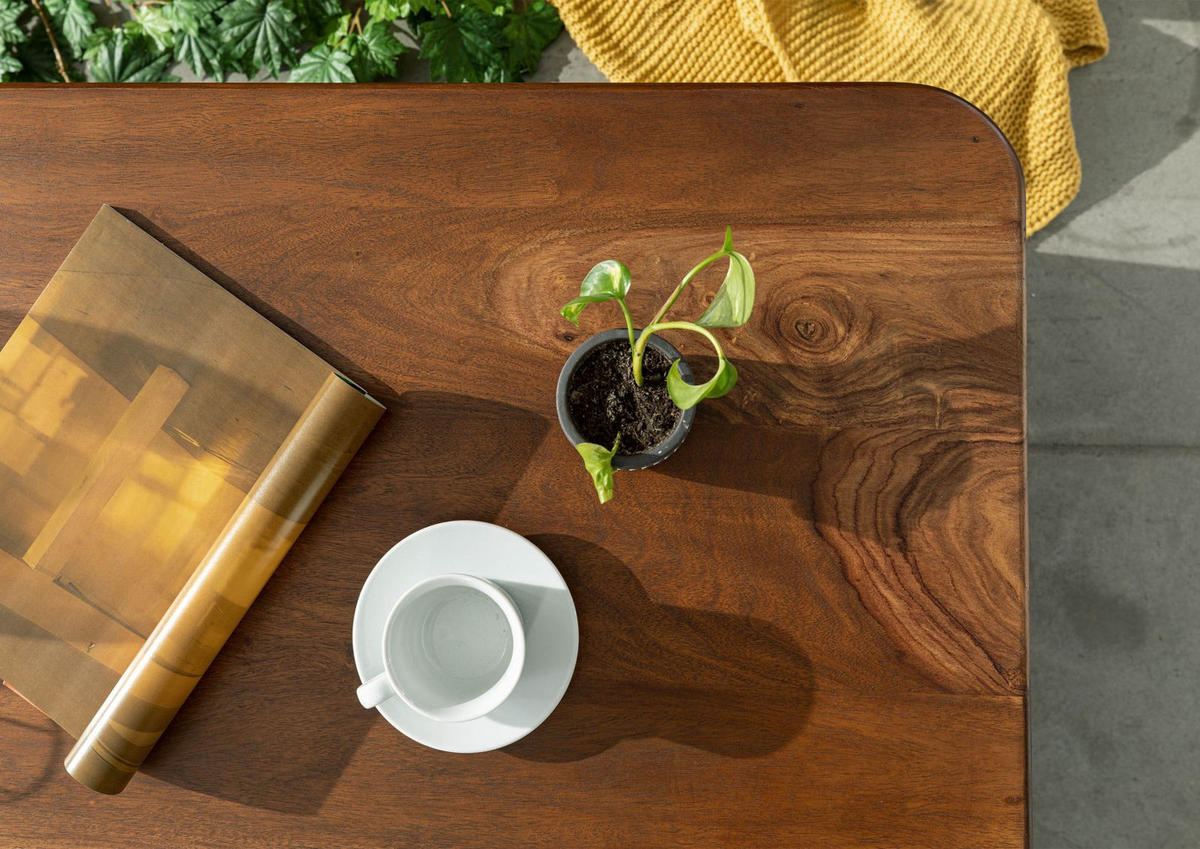 COUCHTISCH Sheesham 120x70x45 walnuss gewachst TORONTO #205 - Walnussfarben, Holzwerkstoff (70/120/45cm) - Massivmoebel24