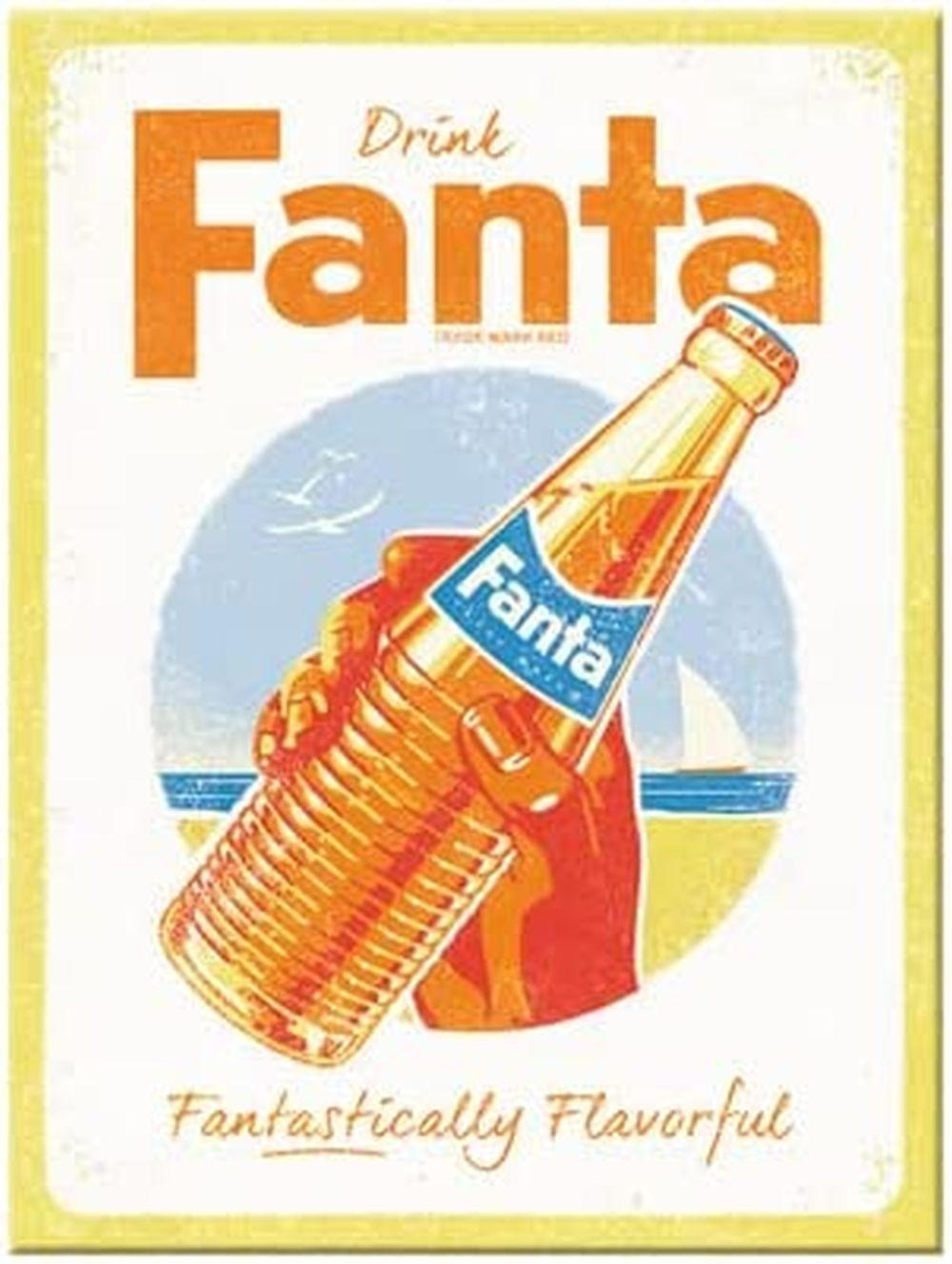 MAGNET 6/8 cm Fanta Bottle Beach - Multicolor, Metall (6/8/0.1cm) - Nostalgic-Art