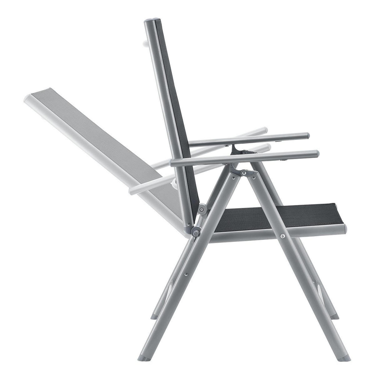 GARTENGARNITUR Milano 7-tlg. - Silberfarben, Metall - Juskys