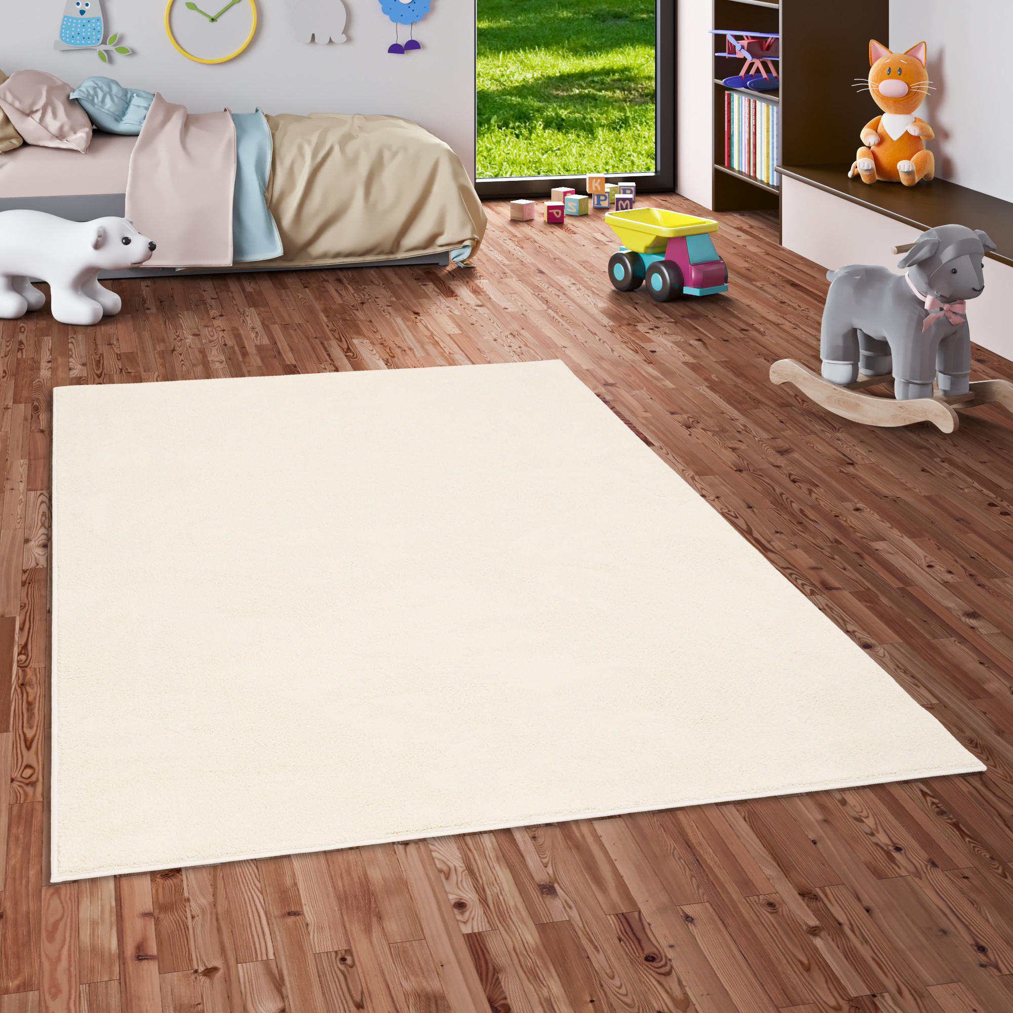 HOCHFLOR LANGFLOR TEPPICH SUPER SOFT MELIA KIDS - Creme, Textil (200/290cm) - Pergamon