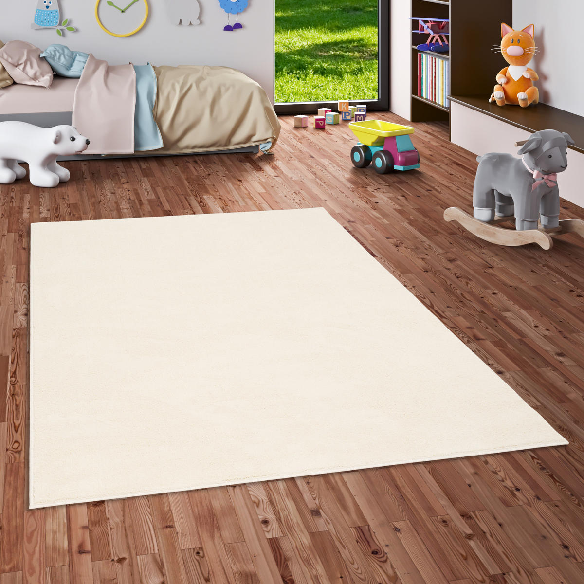 HOCHFLOR LANGFLOR TEPPICH SUPER SOFT MELIA KIDS - Creme, Textil (120/170cm) - Pergamon